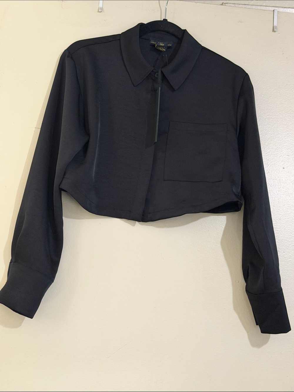 House of Harlow 1960 satin cropped top